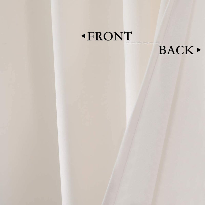 SPXTEX Cream White Velvet Curtains - 63 Inch Long, Soft, Insulated, Light Filtering, Grommet Top, Set of 2 Panels - Image 4